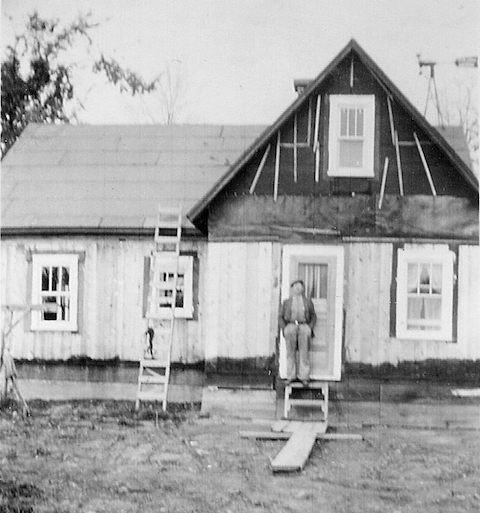 back view of Victor Holm's brand-new house on Passamani Road