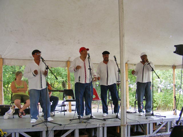 100% Natural performing outdoors      under a tent